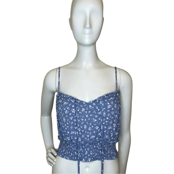 HIPPIE ROSE Juniors' Smocked Crop Top Medium - Picture 2 of 6